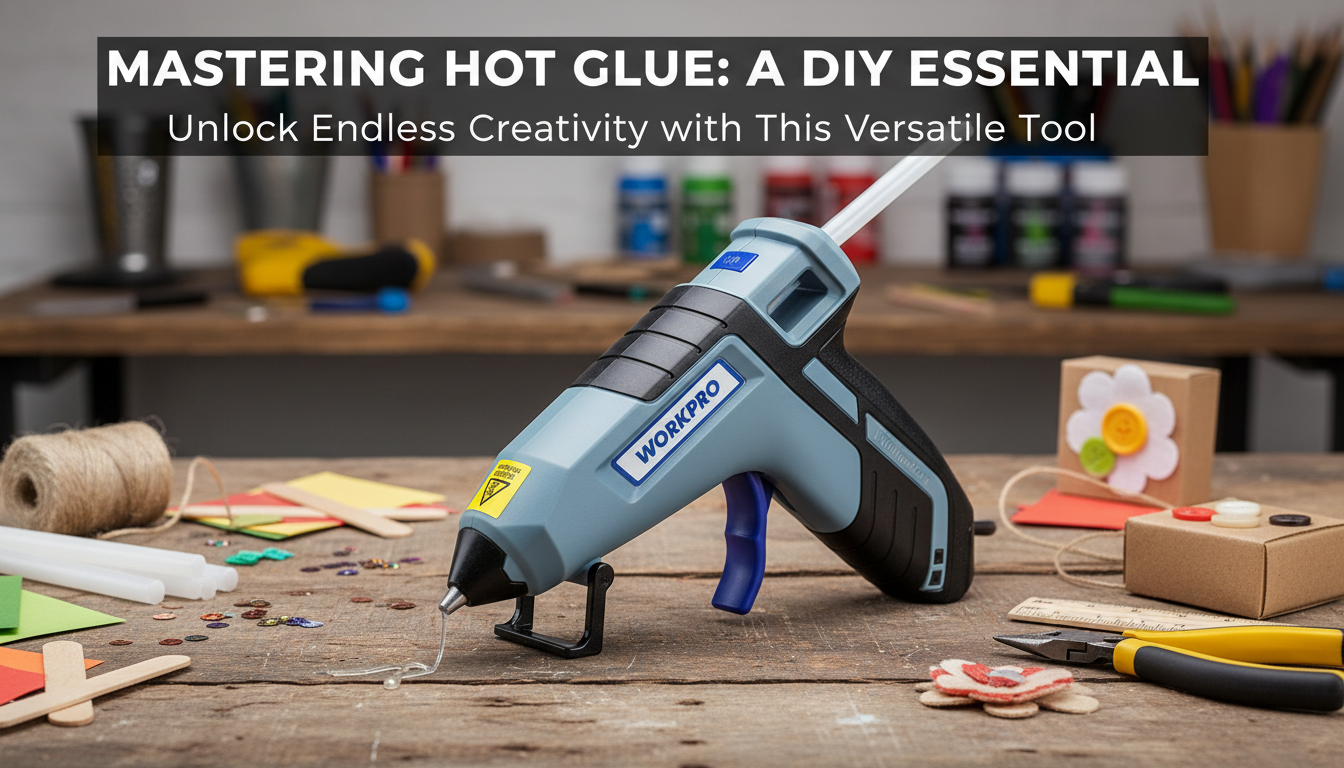 30W Hot Melt Glue Gun Kit: 20 Sticks for Crafts & Fixes
