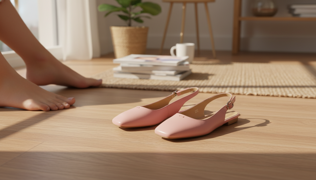 Genuine Leather Square-Toe Sandals With Low Retro Heel