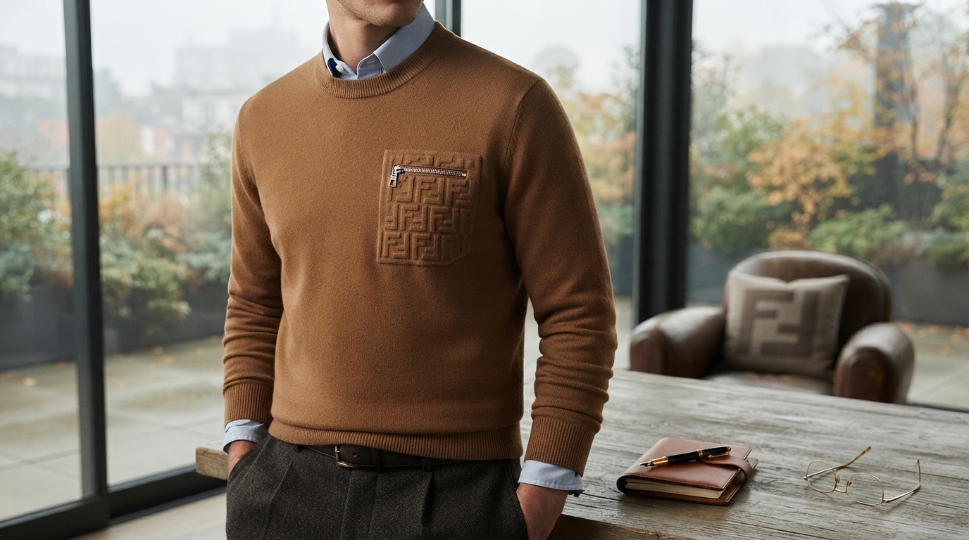 FENDI FF-Embossed Zip Wool Sweater: Fit, Style & Care