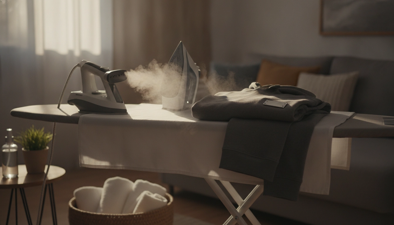 Ironing or Steaming a Hoodie With a Metal Logo Plaque
